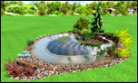 3D návrh záhradného jazierka 04