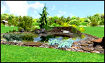3D návrh záhradného jazierka 06
